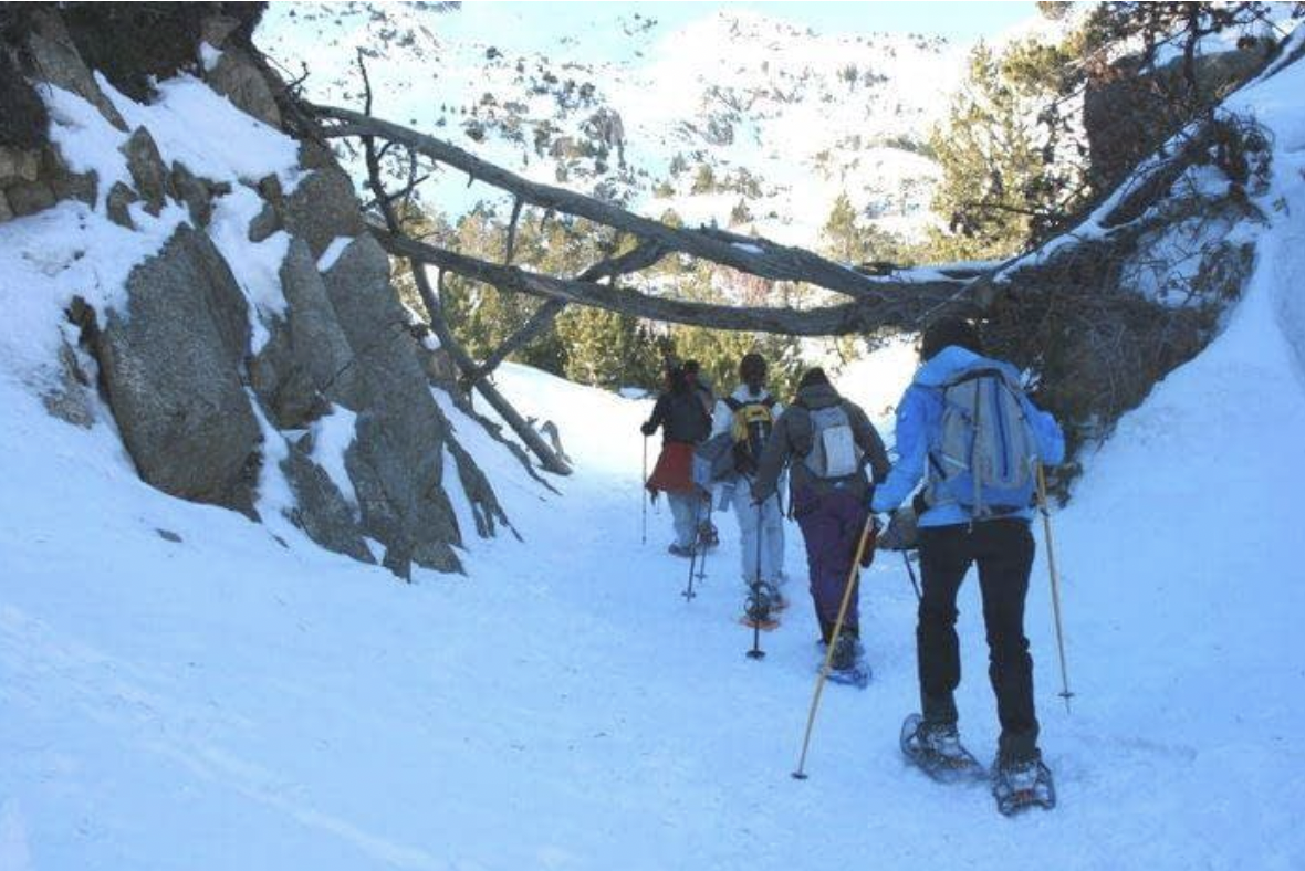 Walk with snowshoes in the peripheral area of the Parc Nacional d'Aigüestortes and Estany de Sant Maurici